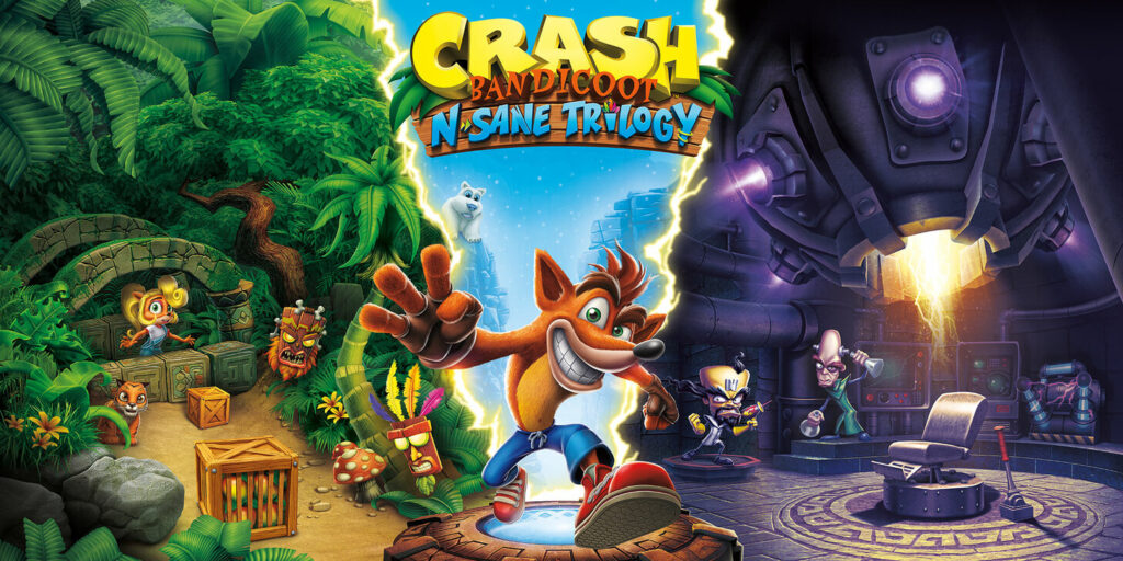 Crash Bandicoot N. Sane Trilogy Jump'n'Run Nintendo Switch Gameplay mit Crash in einem Level