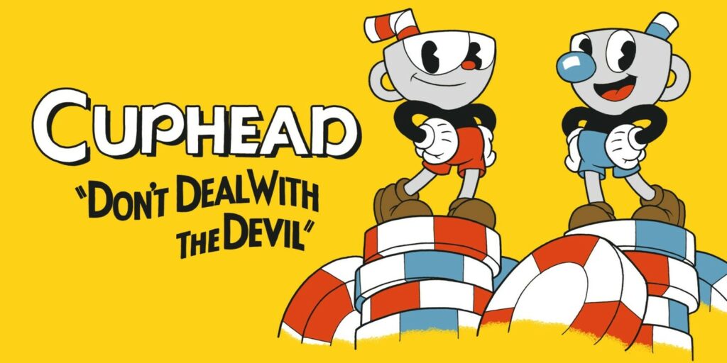 Cuphead Jump'n'Run Nintendo Switch Gameplay mit Cuphead und Mugman gegen einen Boss