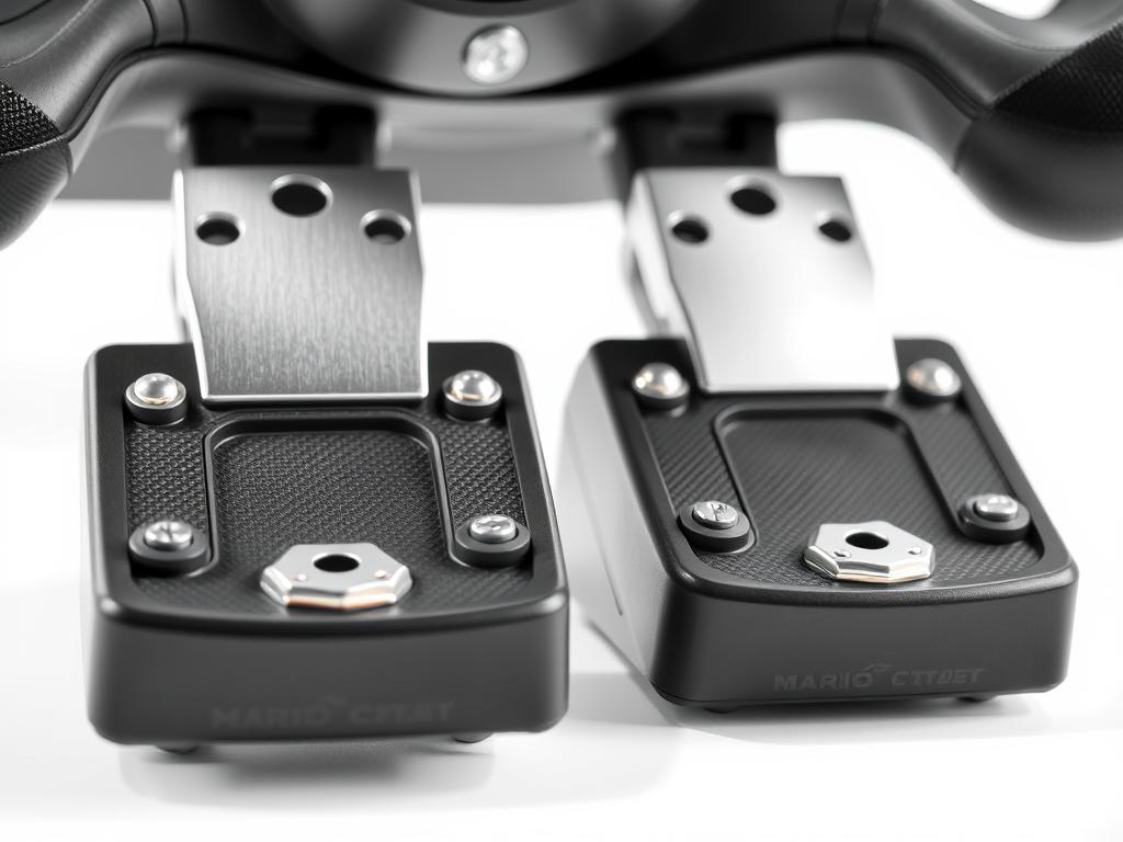 Detailansicht der Pedale des Hori Mario Kart Racing Wheel für Mario Kart World Racing Whelen Vergleich