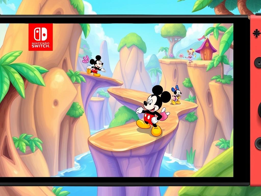 Disney Illusion Island Jump'n'Run Nintendo Switch Gameplay mit Mickey Mouse und Freunden