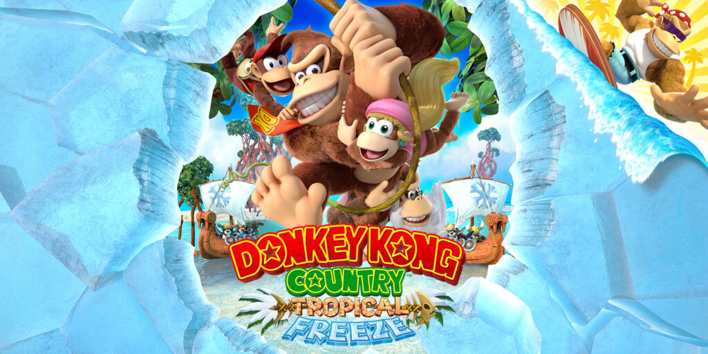 Donkey Kong Country Tropical Freeze Jump'n'Run Nintendo Switch Gameplay mit Donkey und Diddy Kong