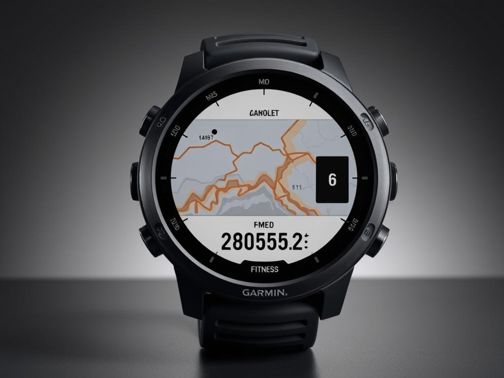 Garmin Fenix 8 mit aktivierter Sportverfolgung und Karten im Smartwatches 2025 Vergleich