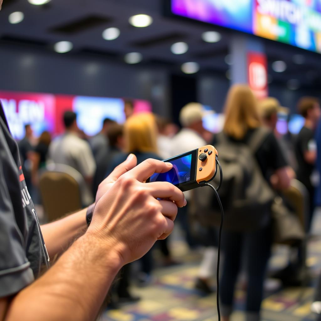 Kabelloser Pro Controller bei einem Smash Bros. Turnier