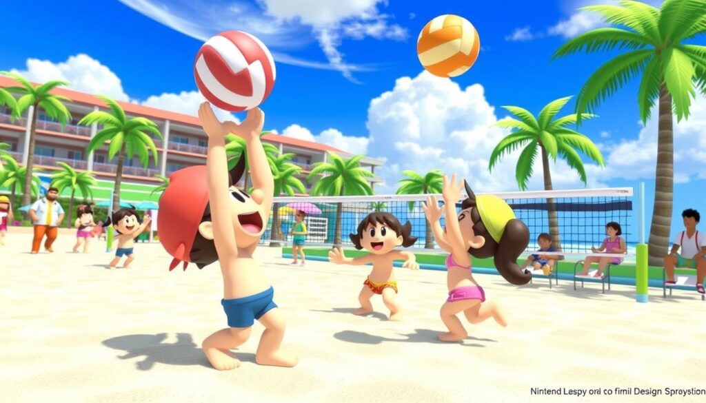Nintendo Switch Sports Volleyball am Strand - beste Nintendo Switch Spiele Sommer