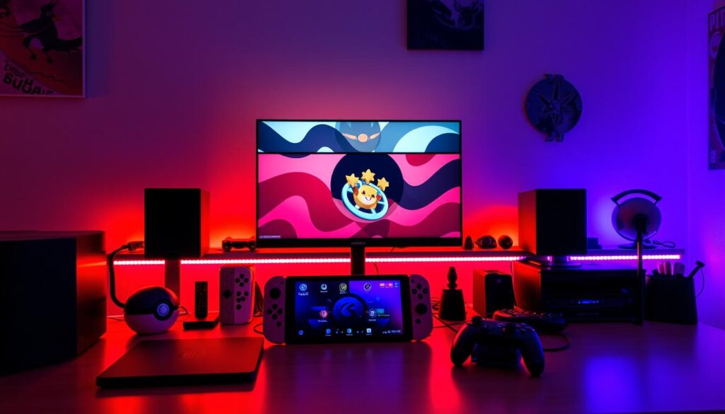 Pokémon-themed LED-Beleuchtung für Gaming-Setup Pokémon-themed LED-Beleuchtung für Gaming-Setup
