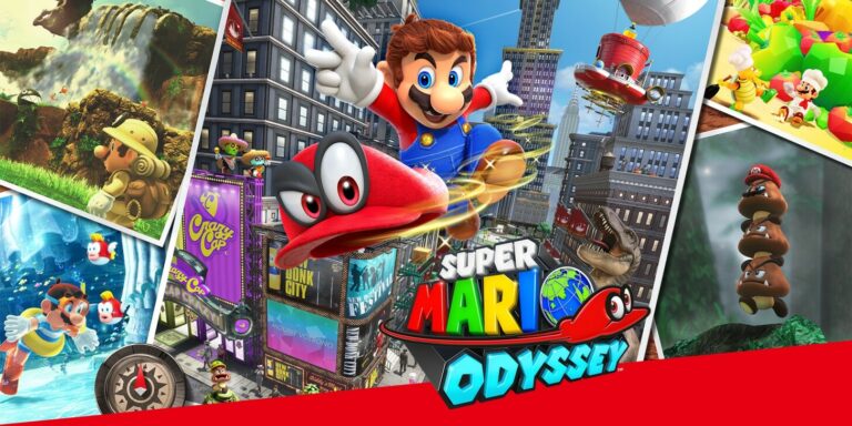 Super Mario Odyssey Jump'n'Run Nintendo Switch Gameplay mit Cappy und Mario in New Donk City