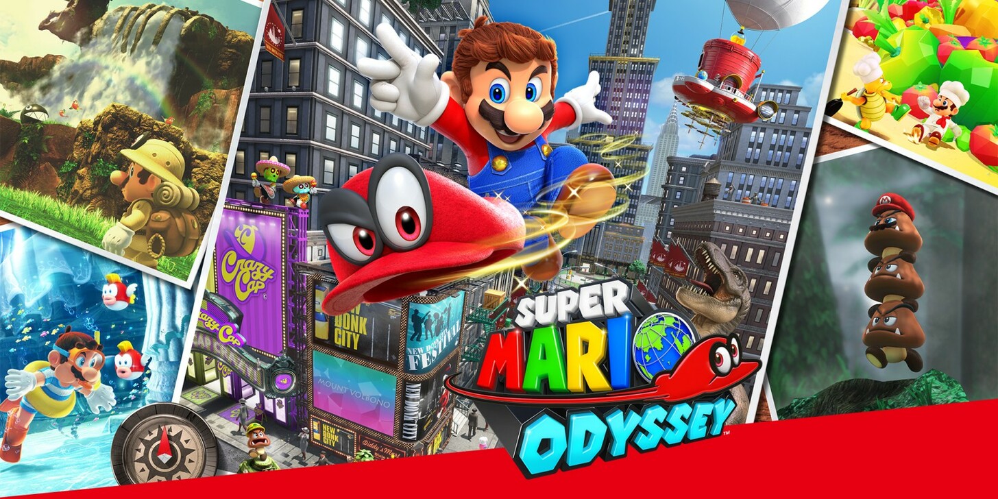 Super Mario Odyssey Jump'n'Run Nintendo Switch Gameplay mit Cappy und Mario in New Donk City