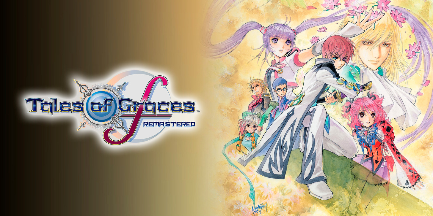 Tales of Graces F Remastered Titelbild mit Hauptcharakteren auf der Nintendo Switch