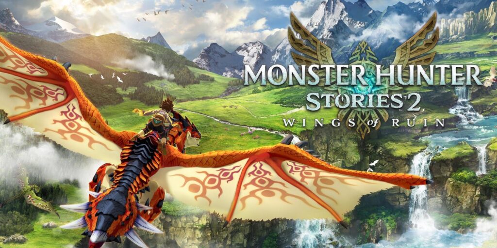Monster Hunter Stories 2 Hauptcharakter mit einem Monsties-Gefährten - beste JRPGs Nintendo Switch