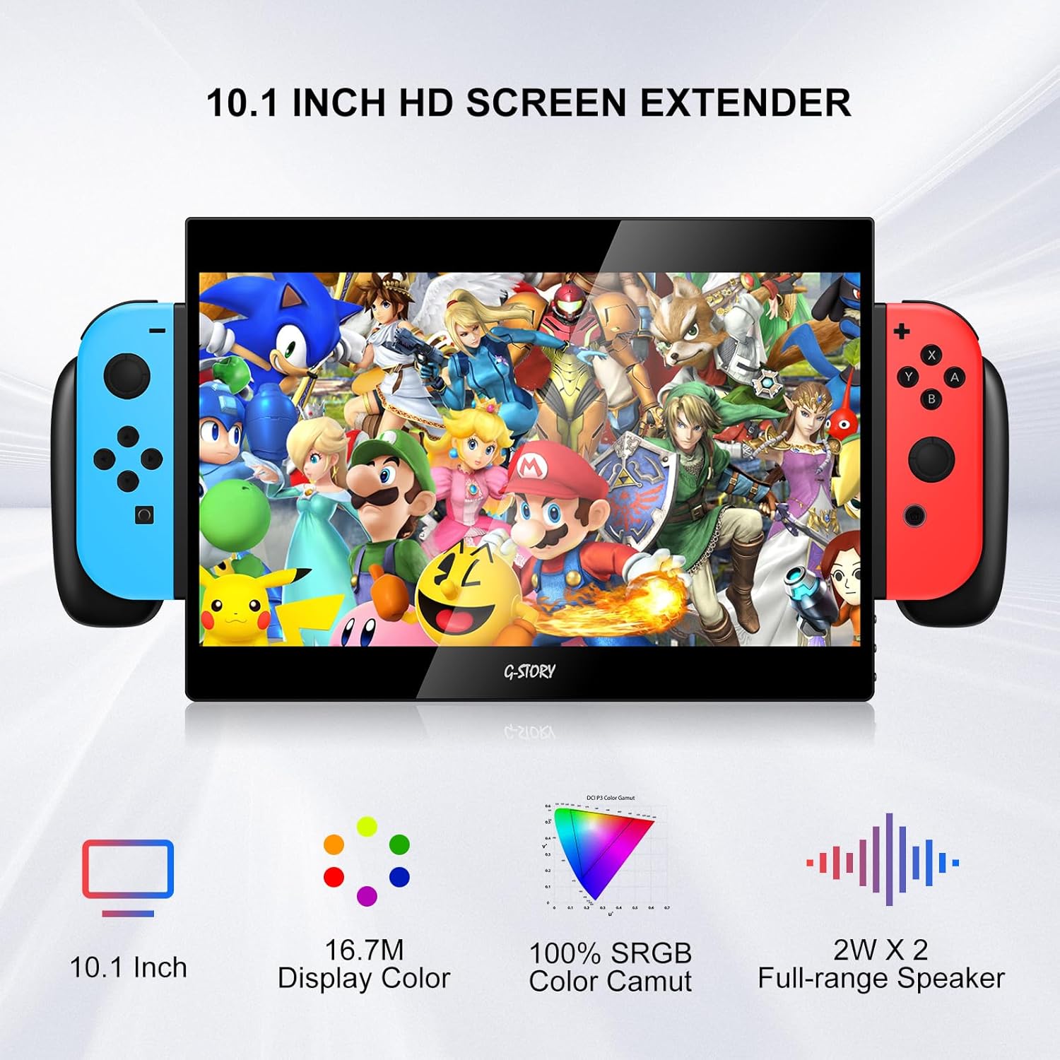 G-STORY 10,1 Zoll Monitor Mobil Nintendo Switch