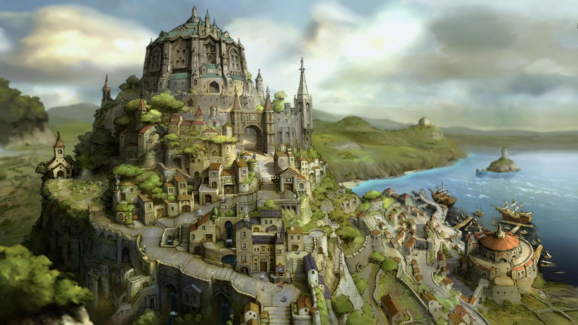 Bravely Default Flying Fairy HD Remaster Stadt
