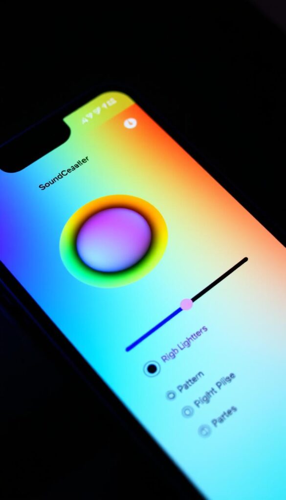 Soundcore App mit RGB-Einstellungen für den Soundcore Boom 2 Anker