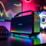 Soundcore Boom 2 Anker mit RGB-Beleuchtung während einer Gaming-Session