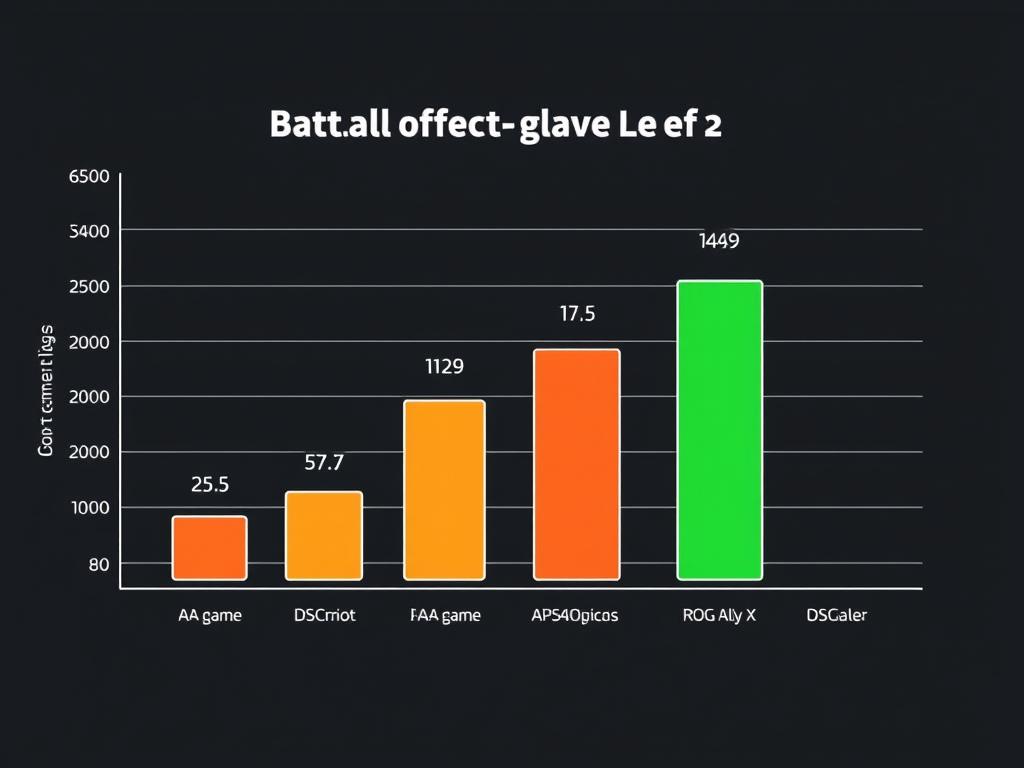Akkulaufzeit-Vergleich verschiedener Handheld-Konsolen 2025 in einem Diagramm