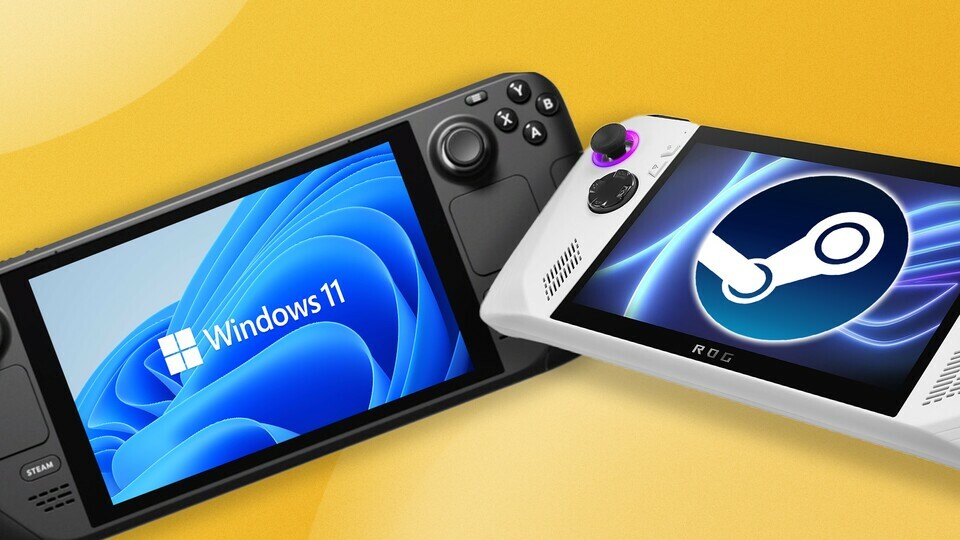 Benutzeroberflächen-Vergleich zwischen SteamOS und Windows 11 auf Handheld-Konsolen