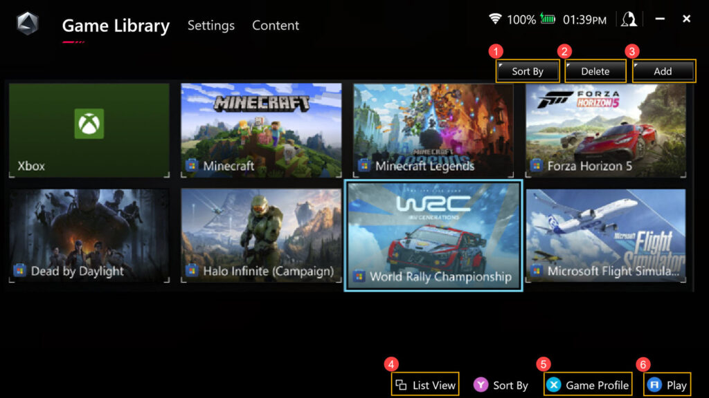 ROG Ally Testbericht: Armoury Crate SE Interface mit Spielebibliothek
