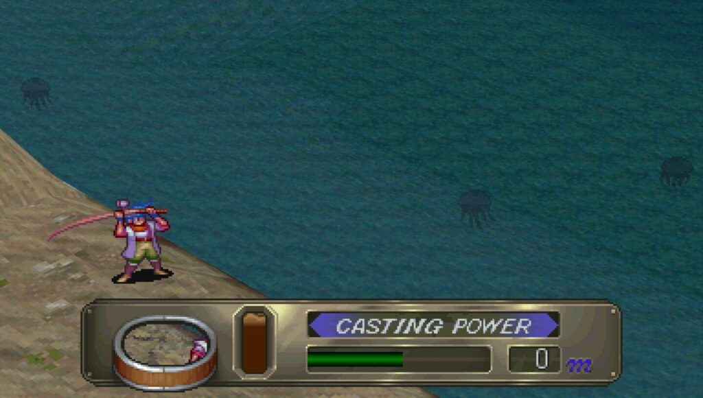 Breath of Fire 3 Angelminispiel mit Ryu am Gewässer