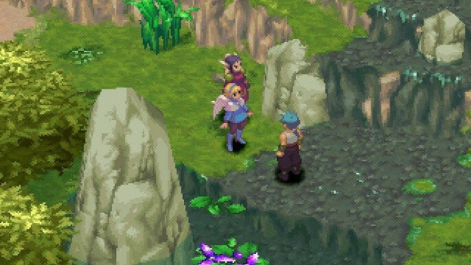 Breath of Fire IV Spielszene mit Drachen